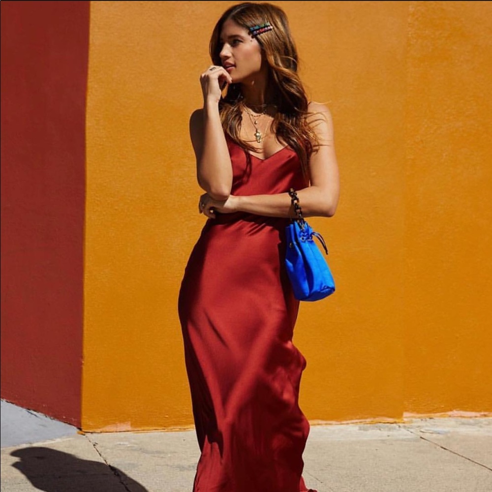 DANNIJO SLIP DRESS ~ Burnt Sienna Xs